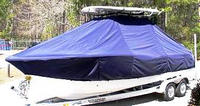 Photo of Sea Fox® 246CC Commander 20xx TTopCover™ T-Top boat cover, viewed from Port Front 