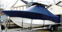 Photo of Sea Fox® 256CC, 2007: TTopCover™ T-Top boat cover, viewed from Port Front 