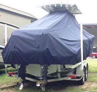 Photo of Sea Fox® 266CC Commander 20xx TTopCover™ T-Top boat cover, viewed from Starboard Rear 