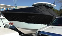 Photo of Sea Fox® 286CC Commander 20xx TTopCover™ T-Top boat cover, viewed from Port Front 