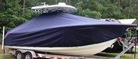 Photo of Sea Fox® 288CC Commander 20xx TTopCover™ T-Top boat cover, viewed from Starboard Front 