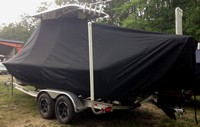 Photo of Sea Hunt® 24RZR 20xx TTopCover™ T-Top boat cover, viewed from Port Rear 