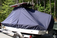 Photo of Sea Hunt® BX19 20xx TTopCover™ T-Top Boat Cover, viewed from Port Rear 