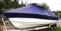 Photo of Sea Hunt® Gamefish-29 20xx TTopCover™ T-Top boat cover, viewed from Port Front 