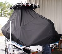 Photo of Sea Hunt® Triton-186 20xx TTopCover™ T-Top Boat Cover, viewed from Port Rear 