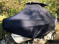 Photo of Sea Hunt® Triton-212 20xx TTopCover™ T-Top boat cover, viewed from Port Front 