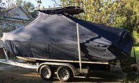 Photo of Sea Hunt® Triton-212 20xx TTopCover™ T-Top boat cover, viewed from Port Side 