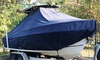 Photo of Sea Hunt® Triton-212 20xx TTopCover™ T-Top boat cover, viewed from Starboard Front 