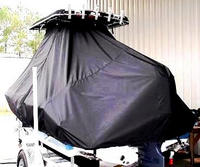 Photo of Sea Hunt® Ultra-186 20xx TTopCover™ T-Top Boat Cover, viewed from Port Rear 