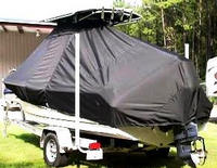 Photo of Sea Hunt® Ultra-210 20xx TTopCover™ T-Top boat cover, viewed from Port Rear 