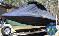 Photo of Sea Hunt® Ultra-232 20xx TTopCover™ T-Top boat cover, viewed from Port Front 