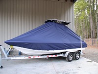 Photo of Sea Hunt® XP21 20xx TTopCover™ T-Top boat cover, viewed from Port Front 