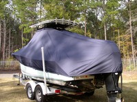 Photo of Sea-Pro® 228CC 20xx TTopCover™ T-Top boat cover, viewed from Port Rear 