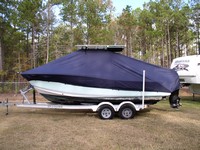 Photo of Sea-Pro® 228CC 20xx TTopCover™ T-Top boat cover, viewed from Port Side 