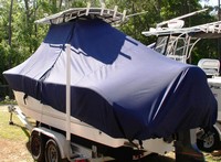 Photo of Sea-Pro® 238CC 20xx TTopCover™ T-Top boat cover, viewed from Port Rear 