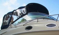 Sea Ray® 240 Sundancer NO Tower Bimini-Top-Canvas-Zippered-Seamark-OEM-G3™ Factory Bimini Replacement CANVAS (NO frame) with Zippers for OEM front Visor and Curtains (Not included), OEM (Original Equipment Manufacturer)