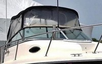 Photo of SeaSwirl Striper 2101WA, 2013: Bimini Top, Connector, Side Curtains, viewed from Starboard Front 
