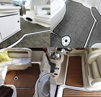 Carpet-Set_Snap-In-Carpet_SeaRay290AJWithFishPkg00-07™SKU# SeaRay290AJWithFishPkg00-07, (4)piece Snap-In Marine Carpet Mat Set (4 Cockpit (With Fishing Pkg), 0 Cabin ) for Sea Ray 290 Amberjack WITH Fishign Package (2000-2007 models). Custom fit mat(s) offered in Marine Carpet (Berber, Cut Pile or Marine Tuft with AquaLoc(tm) or HydraBak(tm) backing) OR Marine Weave Vinyl (with thick Vinyl backing) (these backings do NOT degrade like some factory OEM black rubber backing), durable Sunbrella(r) edge binding and Stainless Steel Snaps