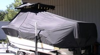 Photo of Triton 2895CC 20xx TTopCover™ T-Top boat cover, viewed from Port Rear 