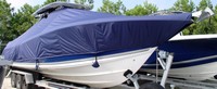 Photo of Triton 351CC 20xx TTopCover™ T-Top boat cover Sand Bags, viewed from Starboard Front 