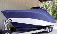 Photo of Yellowfin 34CC 20xx TTopCover™ T-Top boat cover, viewed from Port Front 