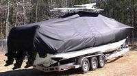 Photo of Yellowfin 36CC 20xx TTopCover™ T-Top boat cover, viewed from Starboard Rear 