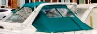 Photo of Sea Ray 330 Sundancer, 1993: Convertible Top Convertible Side Curtains Convertible Aft Curtain, viewed from Port Rear 