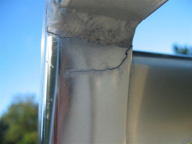 Crack #2 in Aluminum T-Top Tubing Near Weld