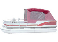 Aft-Canopy-Top-Full-Zippers-Frame-Boot-OEM-D™Factory AFT (rear) CANOPY (Bimini) TOP FABRIC, FRAME and BOOT Cover with Zippers on all 4 Edges or Enclosure Curtains (not included), OEM (Original Equipment Manufacturer)