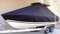 Photo of Albemarle 240CC 19xx T-Top Boat-Cover, viewed from Port Front 
