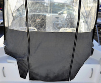 Photo of Aquasport 215 Explorer, 2004: Bimini Top, Front Connector, Side Curtains, Aft-Drop-Curtain, Rear 
