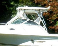 Photo of Aquasport 215 Explorer, 2004: Hard-Top, Connector, Side Curtains, Aft Curtain, viewed from Port Side 