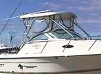 Photo of Aquasport 215 Explorer, 2004: Hard-Top, Connector, Side Curtains, viewed from Starboard Front 