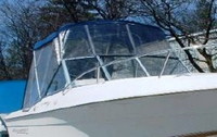 Aquasport® 215 Osprey Sport Bimini-Connector-OEM-T2.5™ Factory Front BIMINI CONNECTOR Eisenglass Window Set (also called Windscreen, typically 3 front panels, but 1 or 2 on some boats) zips between Bimini-Top (not included) and Windshield. (NO Bimini-Top OR Side-Curtains, sold separately), OEM (Original Equipment Manufacturer)