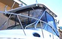 Photo of Aquasport 275 Explorer, 2004: Hard-Top, Front Connector, Side Curtains, Aft-Drop-Curtains, viewed from Port Front 2 