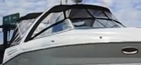 Photo of Baja 405 Performance Arch, 2007: Bimini Top, Front Visor Sunshade Top, Camper Top, Camper Side and Aft Curtains, viewed from Starboard Front 