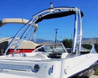 Bayliner, 185BR, 2013, Tower Bimini Top in Boot, Monster Tower, stbd rear