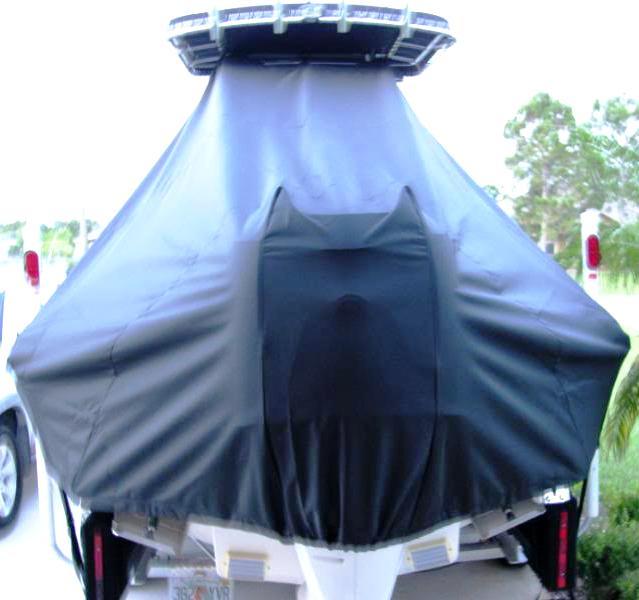 Bluewater 2550, 19xx, TTopCovers™ T-Top boat cover rear
