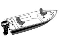 Boat-Cover-CSF-Model™Carver(r) 701xx series Styled-To Fit(tm) boat cover (for Narrow V-Bow/V-Hull fishing boat; O/B) provides a GUARANTEED Fit