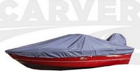 Boat-Cover-CSF-Model™Carver(r) 72Nxx series Styled-To Fit(tm) boat cover (for Narrow Aluminum V-hull Fishing boat with Walk-Thru Windshield (up to 24 inches); O/B outboard) provides a GUARANTEED Fit