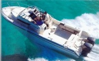 Carver® 73023TEA Styled-To-Fit™ Trailerable Boat Cover for COBIA® 236WA W/  Twin O/B, No Hard-Top (2008-2011) from ™