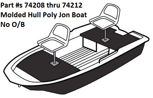BLUE BOAT COVER FOR DURACRAFT 1648 BASS 1999-2004 