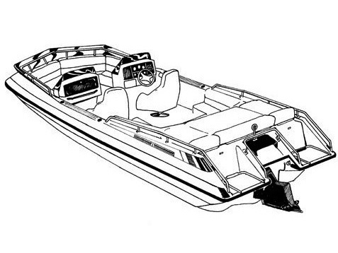 Carver 75121A Styled To Fit Trailerable Boat Cover for Godfrey