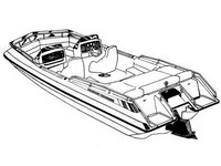 Boat-Cover-CSF-Model™Carver(r) 751xx series Styled-To Fit(tm) boat cover (for Deck boat with Low/No Rails (up to 3 inch);  I/O sterndrive) provides a GUARANTEED Fit