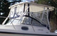 Photo of Boston Whaler Conquest 21 2000: Hard-Top, Front Visor, Side Curtains, viewed from Port Front 
