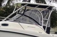 Photo of Boston Whaler Conquest 235 2006: Hard-Top, Connector, Side Curtains, Aft-Drop-Curtain, viewed from Port Side 