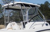 Photo of Boston Whaler Conquest 235 2006: Hard-Top, Connector, Side Curtains, viewed from Starboard Rear 
