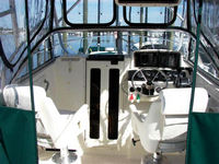 Photo of Boston Whaler Conquest 23, 1998: Hard-Top, Visor, Side Curtains, Aft-Drop-Curtain, Inside 