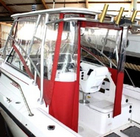 Photo of Boston Whaler Conquest 23 1999: Hard-Top, Visor, Side Curtains, Aft-Drop-Curtain, viewed from Port Rear 