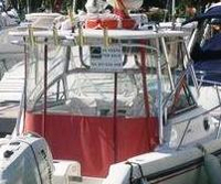 Photo of Boston Whaler Conquest 23, 2000: Hard-Top, Visor, Side Curtains, Aft-Drop-Curtain, Rear 